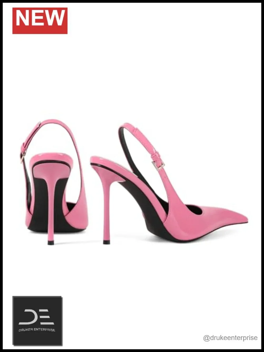 Saint Leia Women's Pointed Toe Stiletto Heel Slingback Sandals